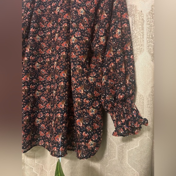 Philosophy Women’s Size 1X V-Neck Long Sleeve Floral Print Woven Top/ Blouse - Picture 9 of 15